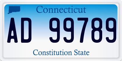 CT license plate AD99789