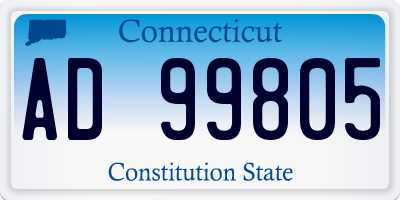 CT license plate AD99805