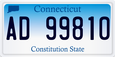CT license plate AD99810
