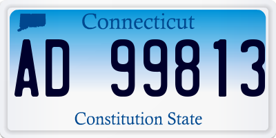 CT license plate AD99813