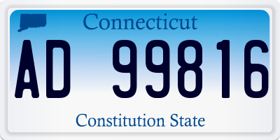 CT license plate AD99816