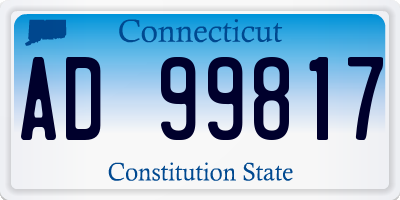 CT license plate AD99817