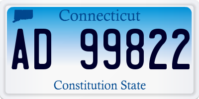 CT license plate AD99822
