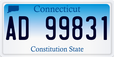 CT license plate AD99831