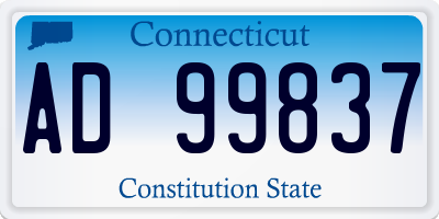 CT license plate AD99837