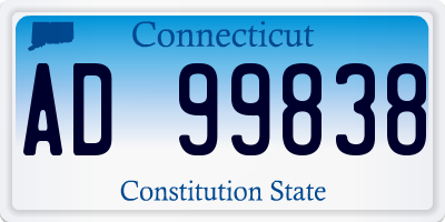 CT license plate AD99838