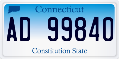 CT license plate AD99840