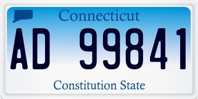 CT license plate AD99841