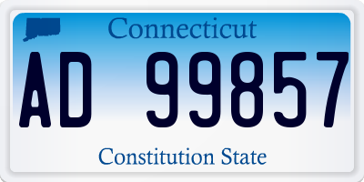 CT license plate AD99857
