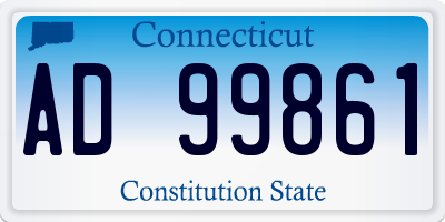 CT license plate AD99861