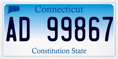 CT license plate AD99867