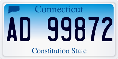 CT license plate AD99872