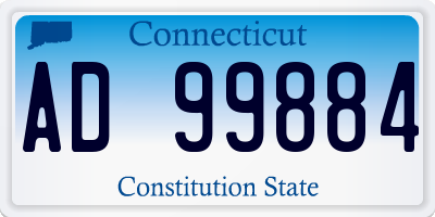 CT license plate AD99884