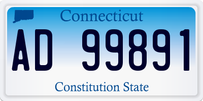 CT license plate AD99891