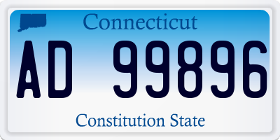 CT license plate AD99896