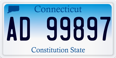 CT license plate AD99897