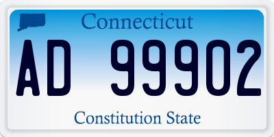 CT license plate AD99902