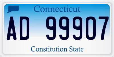 CT license plate AD99907