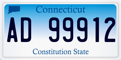 CT license plate AD99912