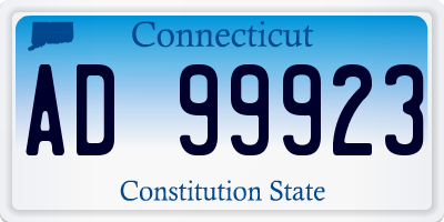 CT license plate AD99923