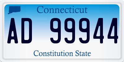 CT license plate AD99944