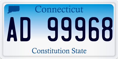CT license plate AD99968