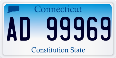 CT license plate AD99969