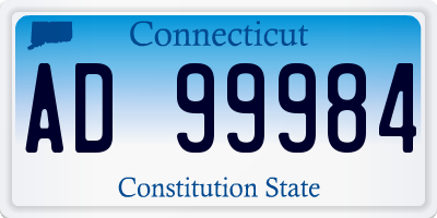 CT license plate AD99984