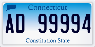 CT license plate AD99994