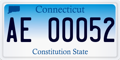 CT license plate AE00052