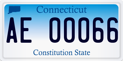 CT license plate AE00066