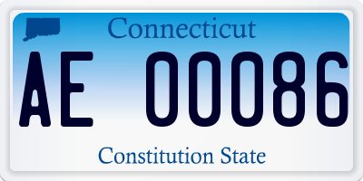 CT license plate AE00086