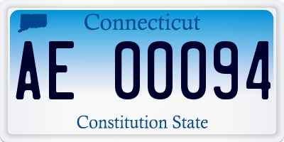 CT license plate AE00094