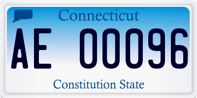 CT license plate AE00096