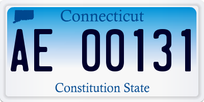 CT license plate AE00131