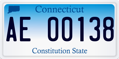 CT license plate AE00138