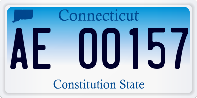 CT license plate AE00157