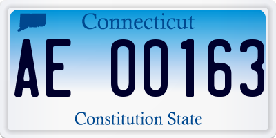 CT license plate AE00163