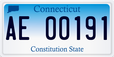 CT license plate AE00191
