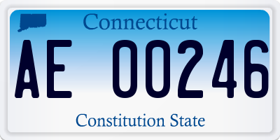 CT license plate AE00246