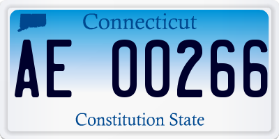 CT license plate AE00266