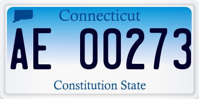CT license plate AE00273