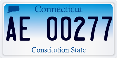 CT license plate AE00277