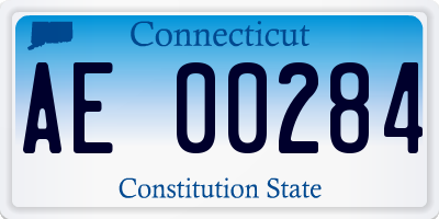 CT license plate AE00284