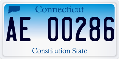 CT license plate AE00286