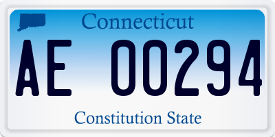 CT license plate AE00294