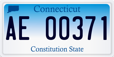 CT license plate AE00371