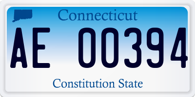 CT license plate AE00394
