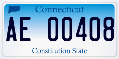 CT license plate AE00408