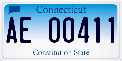 CT license plate AE00411
